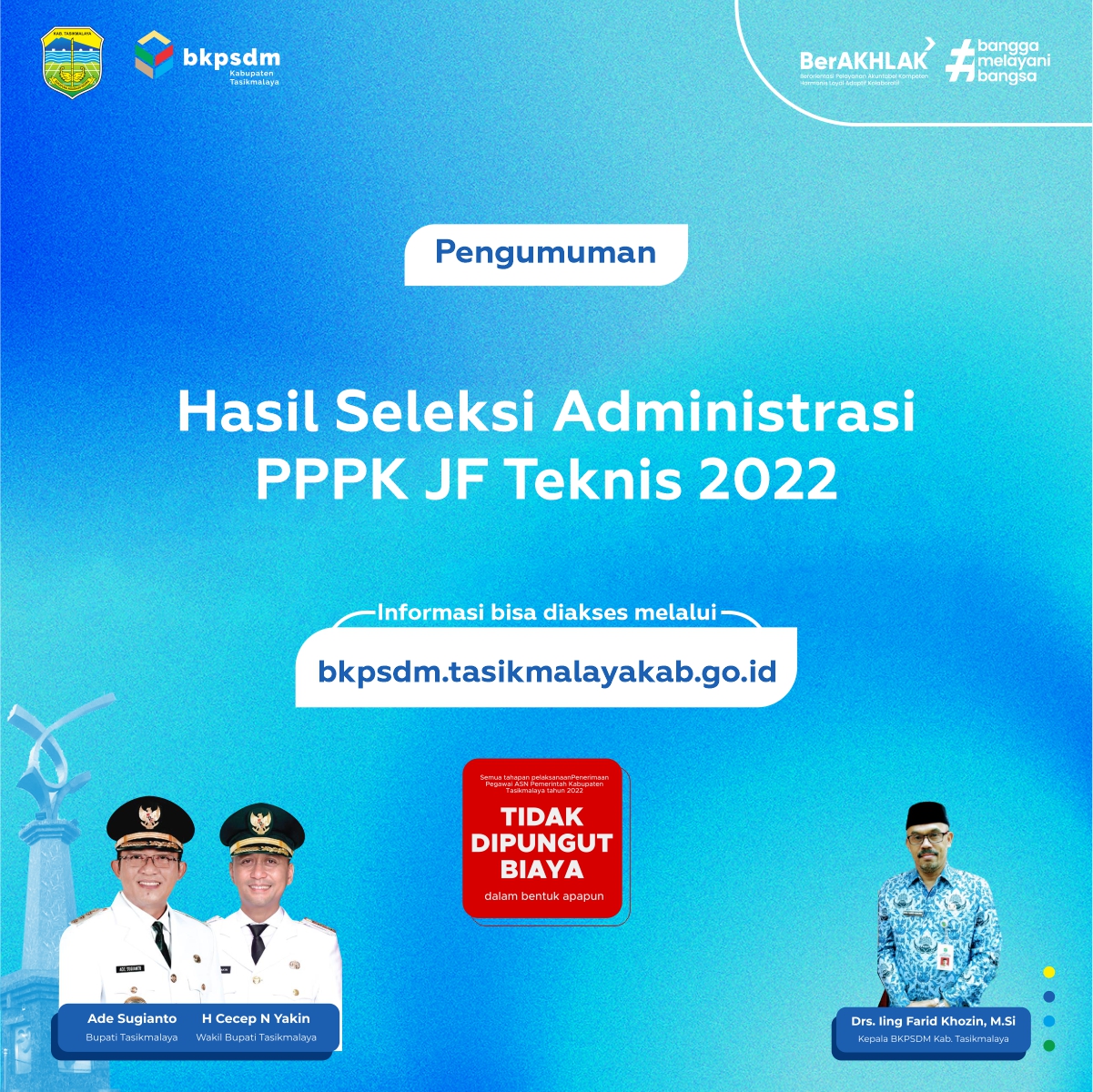 Pengumuman Hasil Seleksi Administrasi PPPK JF Teknis 2022 – BKPSDM